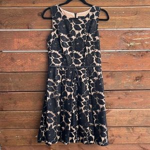 Taylor Black lace dress with ribbon belt